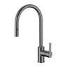Otus Gun Metal Pull-Out Kitchen Sink Mixer, front view