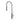Aziz Brushed Nickel Pull-Out Kitchen Sink Mixer, front view