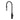 Aziz Matte Black & Chrome Pull-Out Kitchen Sink Mixer, front view