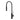 Aziz Matte Black Pull-Out Kitchen Sink Mixer, front view
