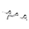 Ikon Clasico Hampton Chrome Bath Tap Set - Ceramic Handle