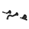 Ikon Clasico Hampton Matte Black Bath Tap Set