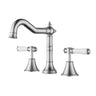 Ikon Clasico Hampton Brushed Nickel Basin Tap Set - Ceramic Handle, Lead Free (PCK90NZ04A-LF-BN)