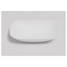 Perry 630mm solid surface stone above counter basin in matte white, rounded rectangle