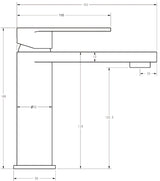 Sora Brushed Gold Basin Mixer Tap for Vanity