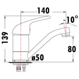 Ruby Swivel Basin Mixer Tap Chrome