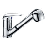 Ruby Chrome Pull-Out Kitchen Sink Mixer, front view