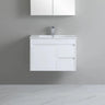 Polar PVC 750x360mm Ensuite Slim Narrow Compact Wall Hung Bathroom Vanity - RJ Bathroom