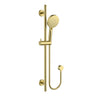 Otus Slimline brushed gold shower rail set with round hand shower – PSH041A-BG
