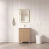 Rita Timber Look Elegant Oak 600mm Two Door Freestanding Vanity on adjustable legs - RJ Bathroom