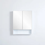 Riva Gloss White PVC Waterproof 600mm Copper - Free Mirror Shaving Cabinet with Shelf - RJ Bathroom