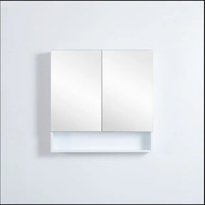 Riva Gloss White PVC Waterproof 900mm Copper - Free Mirror Shaving Cabinet with Shelf - RJ Bathroom