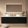 Rome Fluted Curved All Drawer Wall Hung Vanity 1500mm Matte Black - RJ Bathroom