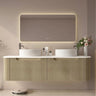 Rome Timeber Look Fluted Curved All Drawer Wall Hung Vanity 1500mm Bur Oak - RJ Bathroom