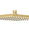Rosa | Square Plastic Rain Shower Head 200mm Brushed Gold - RJ Bathroom