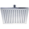 Rosa | Square Plastic Rain Shower Head 200mm Chrome - RJ Bathroom