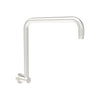 Round Rectangle Curved Shower Arm 400mm Brushed Nickel - RJ Bathroom