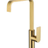 Ruki Gooseneck Tall Sink Mixer Brushed Gold - RJ Bathroom