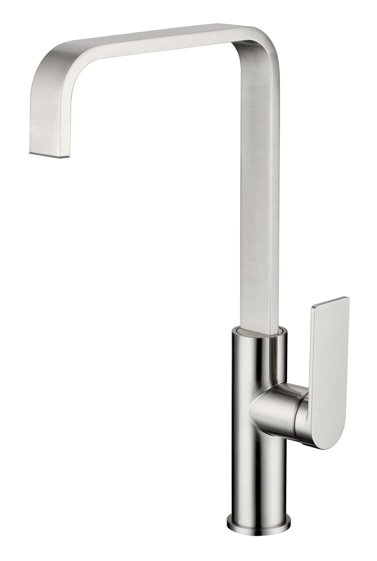 Ruki Gooseneck Tall Sink Mixer Brushed Nickel - RJ Bathroom