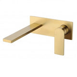 Ruki Wall Mixer with Spout Brushed Gold