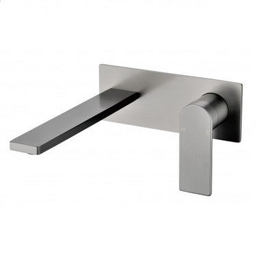 Ruki Wall Mixer with Spout Gun Metal