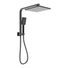 Sando Matte Black compact twin shower with 250mm square overhead on a half rail