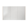 Camden 1200mm mirror shaving cabinet in Coastal Oak with three mirrored doors - RJ Bathroom