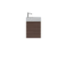 Scandinavia 440x250mm Walnut Timber Slimline Wall Hung Vanity front view - RJ Bathroom