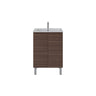 Scandinavia 600mm Walnut Timber Freestanding Vanity front view - RJ Bathroom