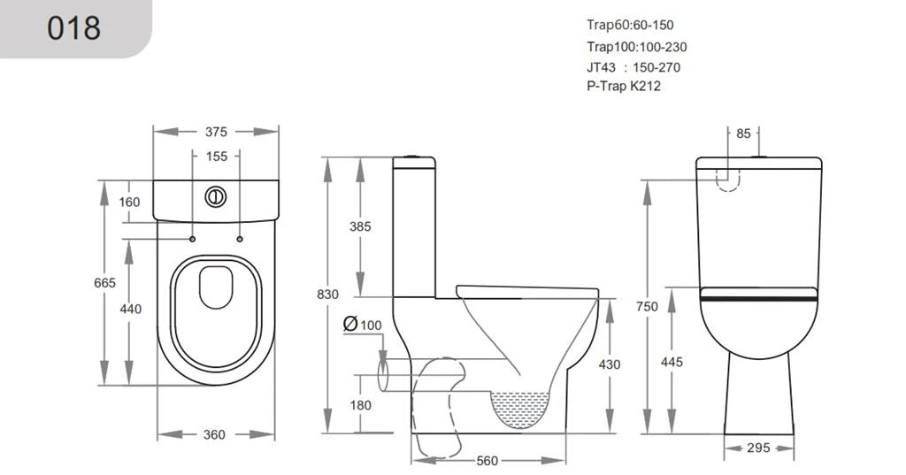 Bela Skew Box Rim Back To Wall Ceramic Toilet Suite Toilet Suite