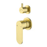 Sora SS 304 Stainless Steel Wall Mixer Diverter – Brushed Gold - RJ Bathroom