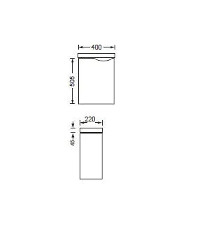 Ensuite Slim Narrow Compact Wall Hung Vanity 400mm