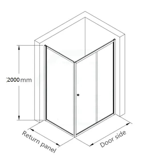 Covey Semi Frameless Corner Shower Screen - RJ Bathroom