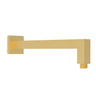 Square Horizontal Shower Arm 400mm Brushed Gold - RJ Bathroom