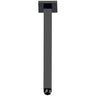 Square Vertical Shower Arm 310mm Matt Black - RJ Bathroom