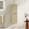Fluted Rhea Natural Oak Bathroom Tallboy Storage Cabinet 1200mm - RJ Bathroom