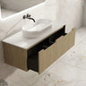 Timber Fluted Natural Oak Rhea Wall Hung Vanity 1200mm - RJ Bathroom