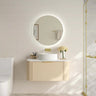 Timber Hampton Curved Natural Oak Elva Wall Hung Vanity 900mm - RJ Bathroom