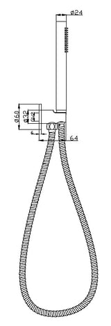 Tube Hand Shower Gun Metal - RJ Bathroom