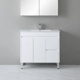 PVC 900x360mm Ensuite Slim Narrow Compact Bathroom Vanity