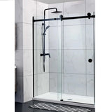 Covey Matte Black Frameless Sliding Shower Screen